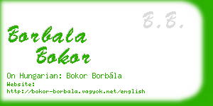 borbala bokor business card